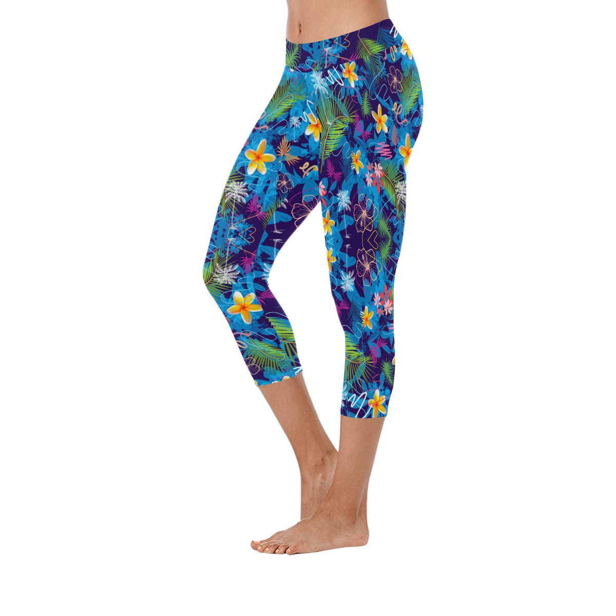 Hawaiian Blue Capri Leggings up to 5 XL – Purdie Photography Designs