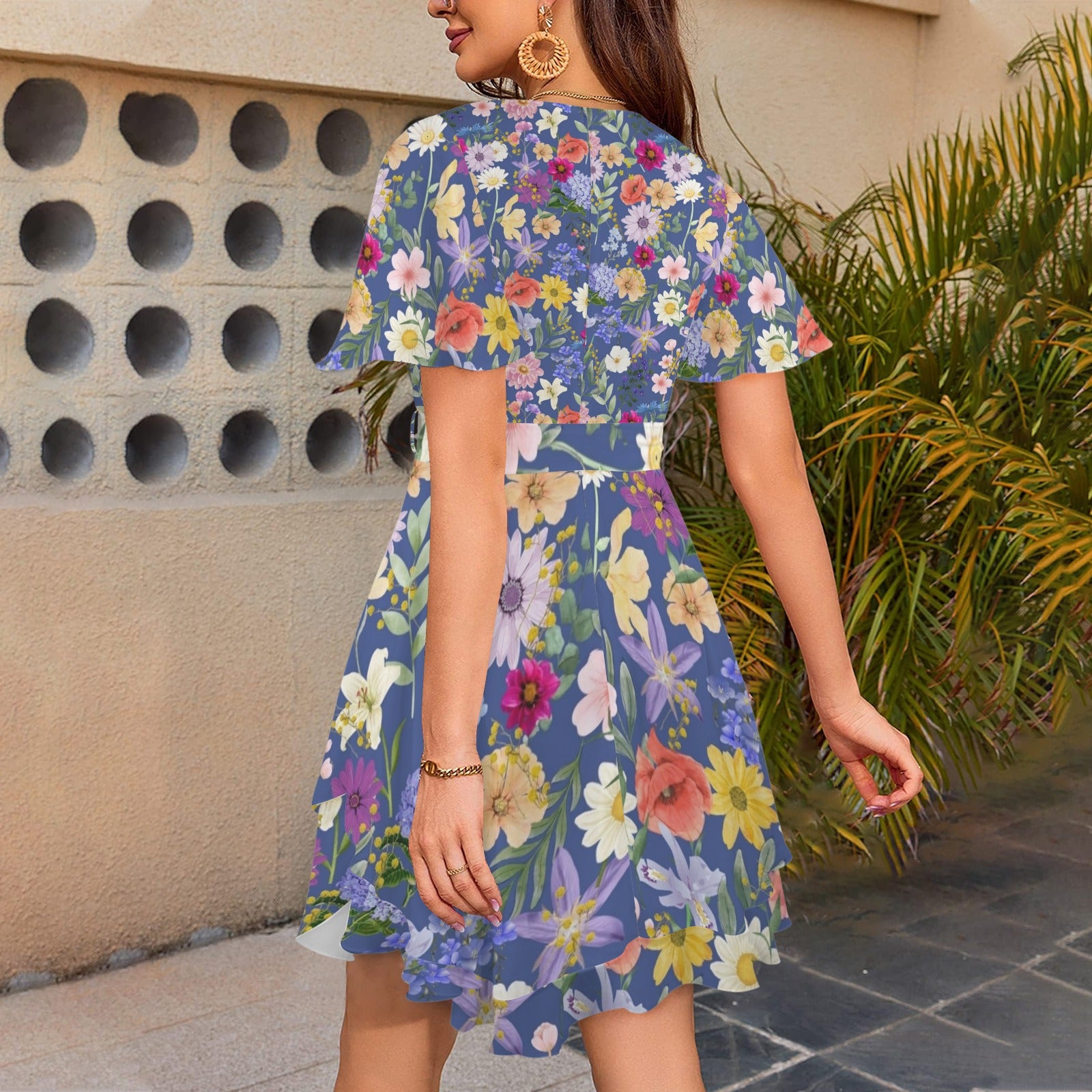 Navy Colourful Floral