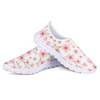 Japanese Pink Flowers White Non-Slip Sneakers Lightweight