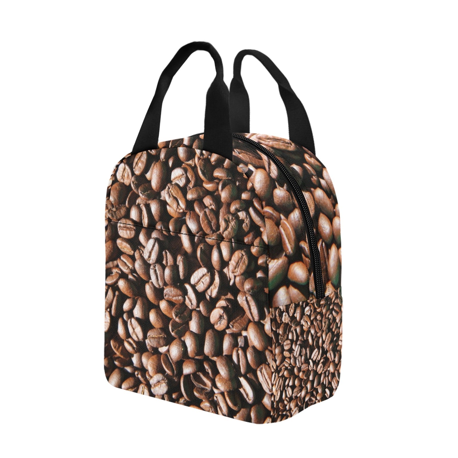 Coffee Beans Insulated Zipper Lunch Bag