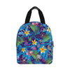 Hawaiian Blue Insulated Zipper Lunch Bag