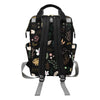 Boho Black Multi Function Backpack with Black Handles