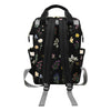 Wildflowers Black Multi Function Backpack with Black Handles