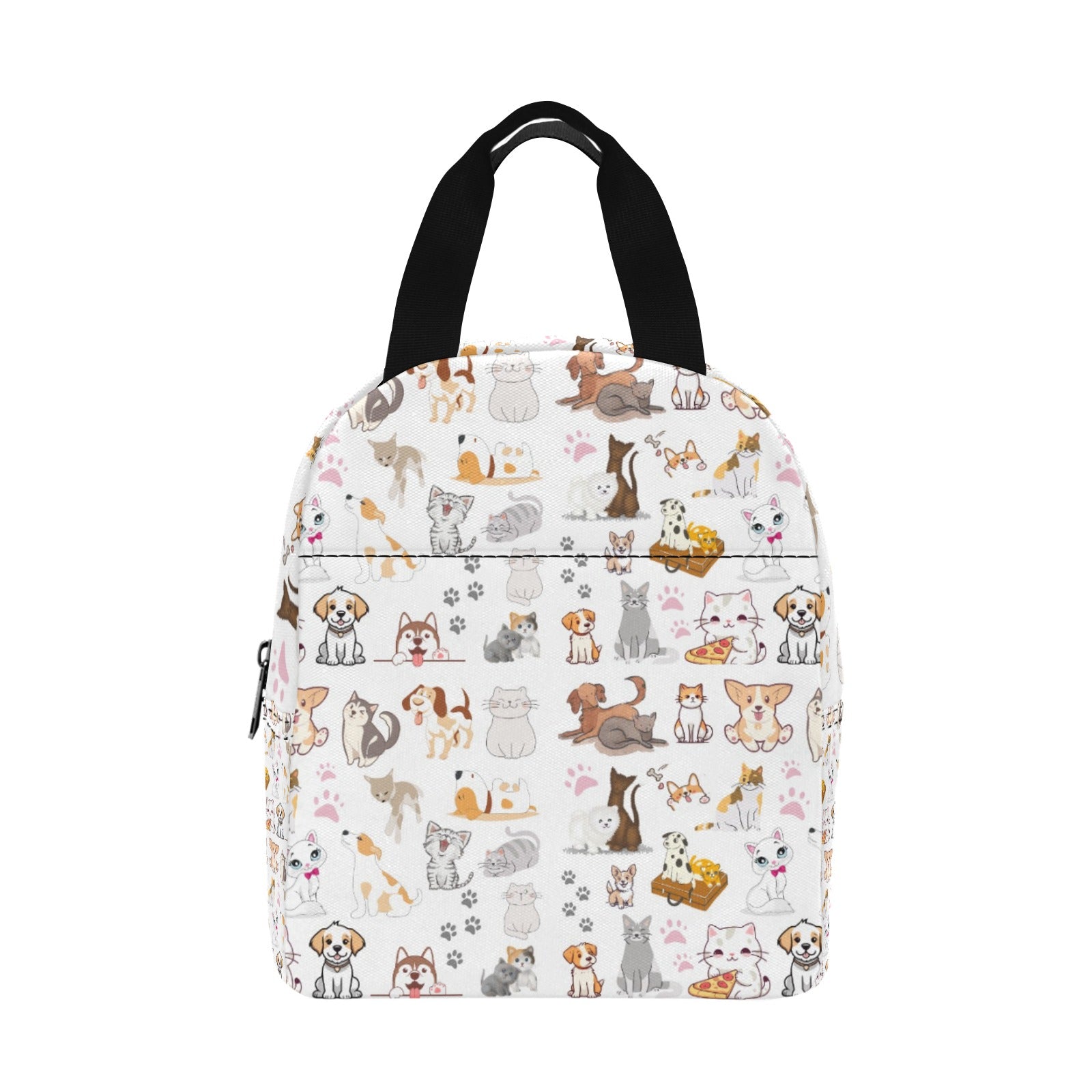 Cats & Dogs Insulated Zipper Lunch Bag