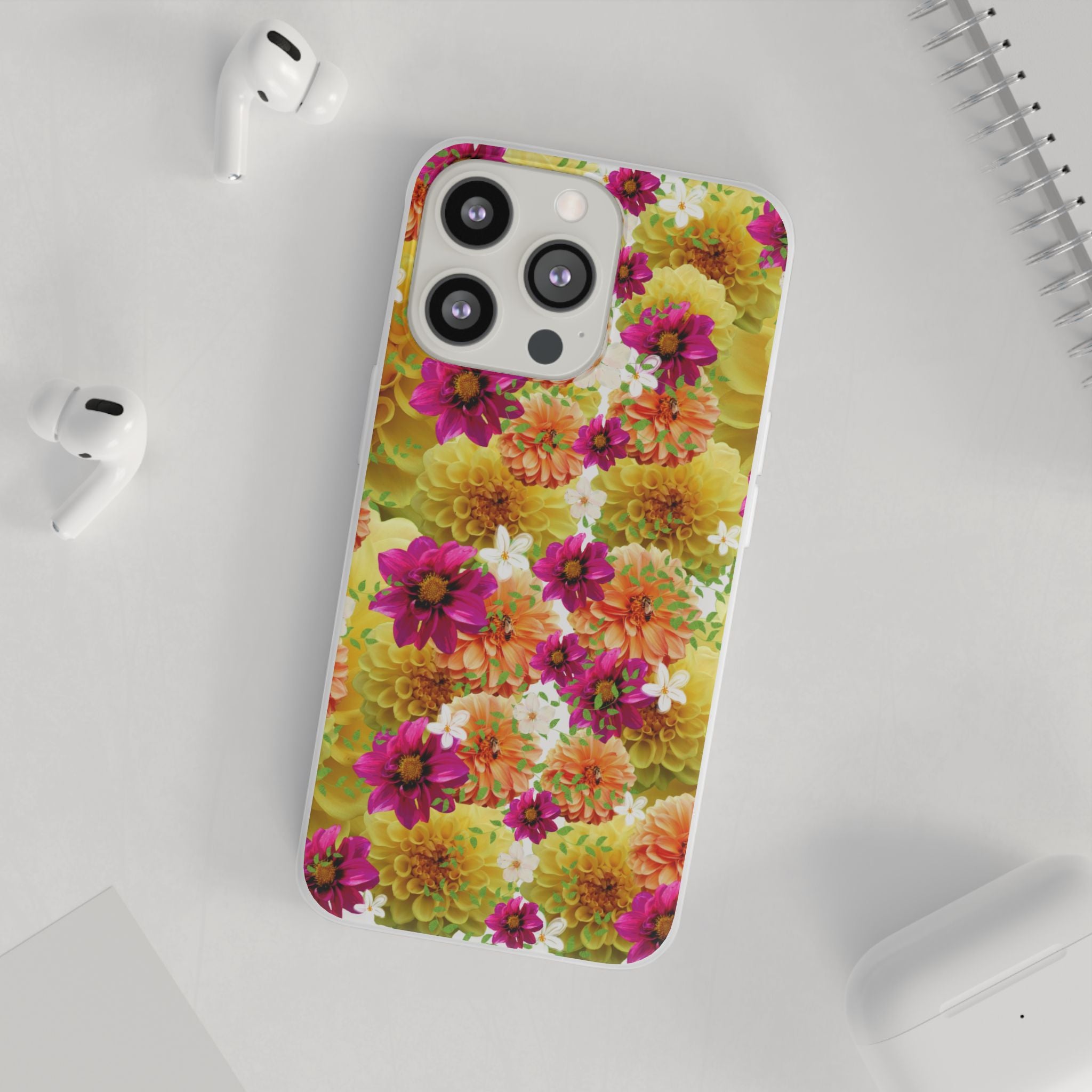 Graphic Dahlias 2 Flexi Cases for Most Phone Types