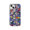 Blue Colourful Floral Flexi Clear Cases for Most Phone Types
