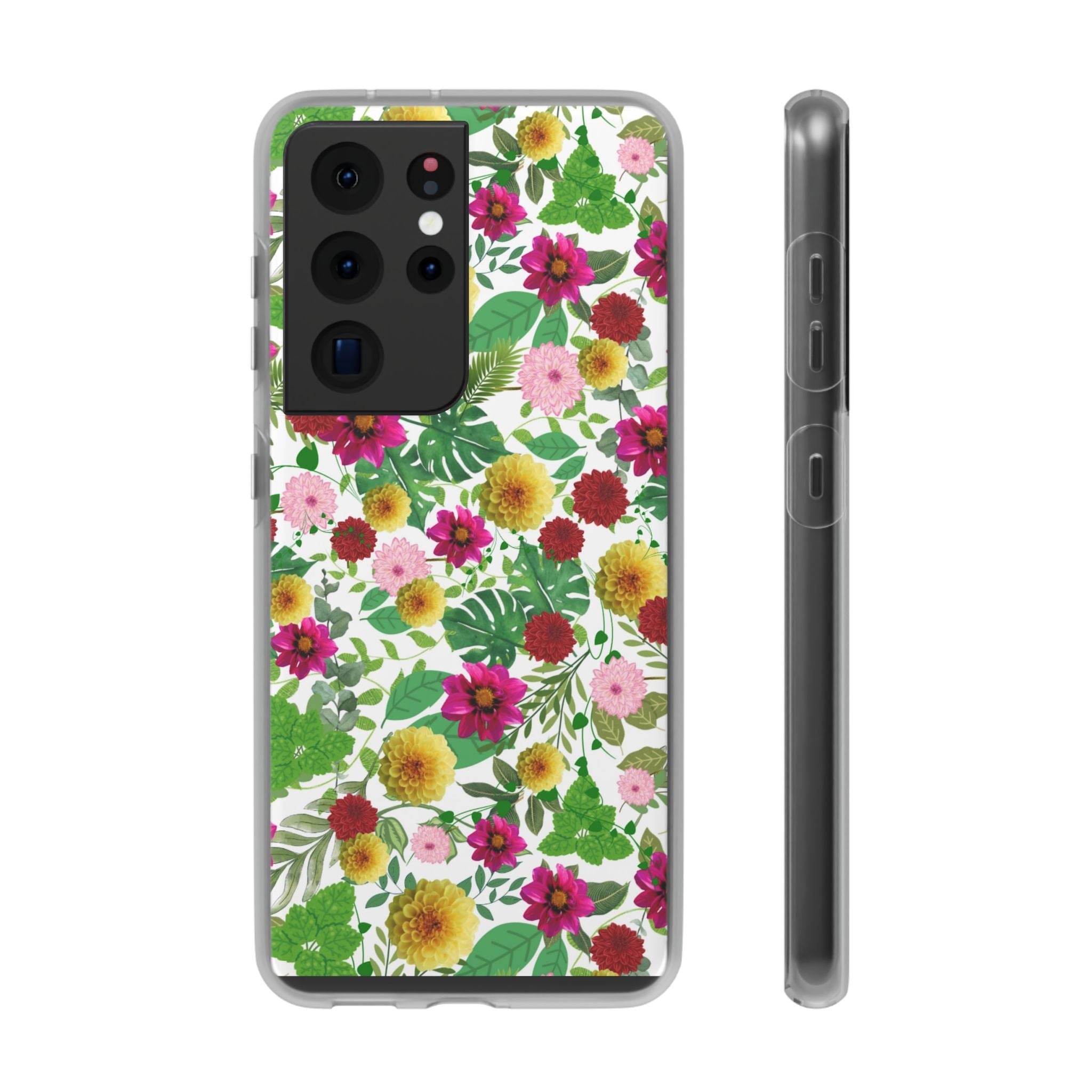 Graphic Dahlias Flexi Cases for Most Phone Types (FWS)