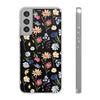 Wildflowers Painted Black Flexi Clear Case for Most Phone Types