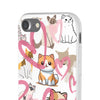 Cats Love White Flexi Clear Cases for Most Phone Types (FWS)