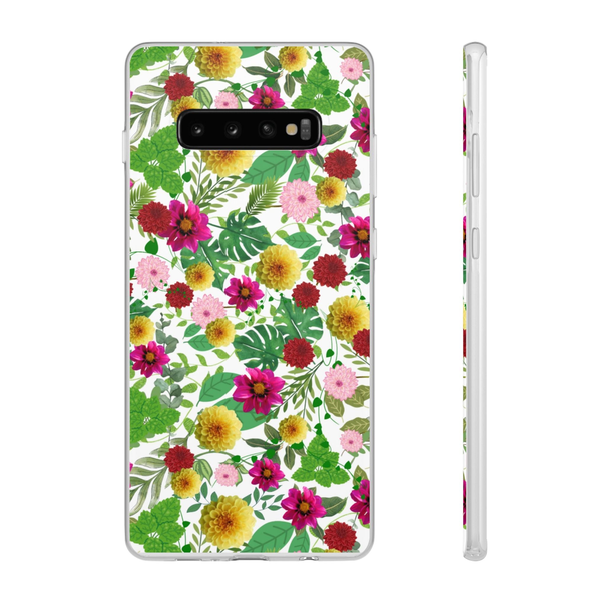 Graphic Dahlias Flexi Cases for Most Phone Types (FWS)