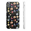 Wildflowers Painted Black Flexi Clear Case for Most Phone Types