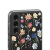 Wildflowers Painted Black Flexi Clear Cases for Most Phone Types (FWS)