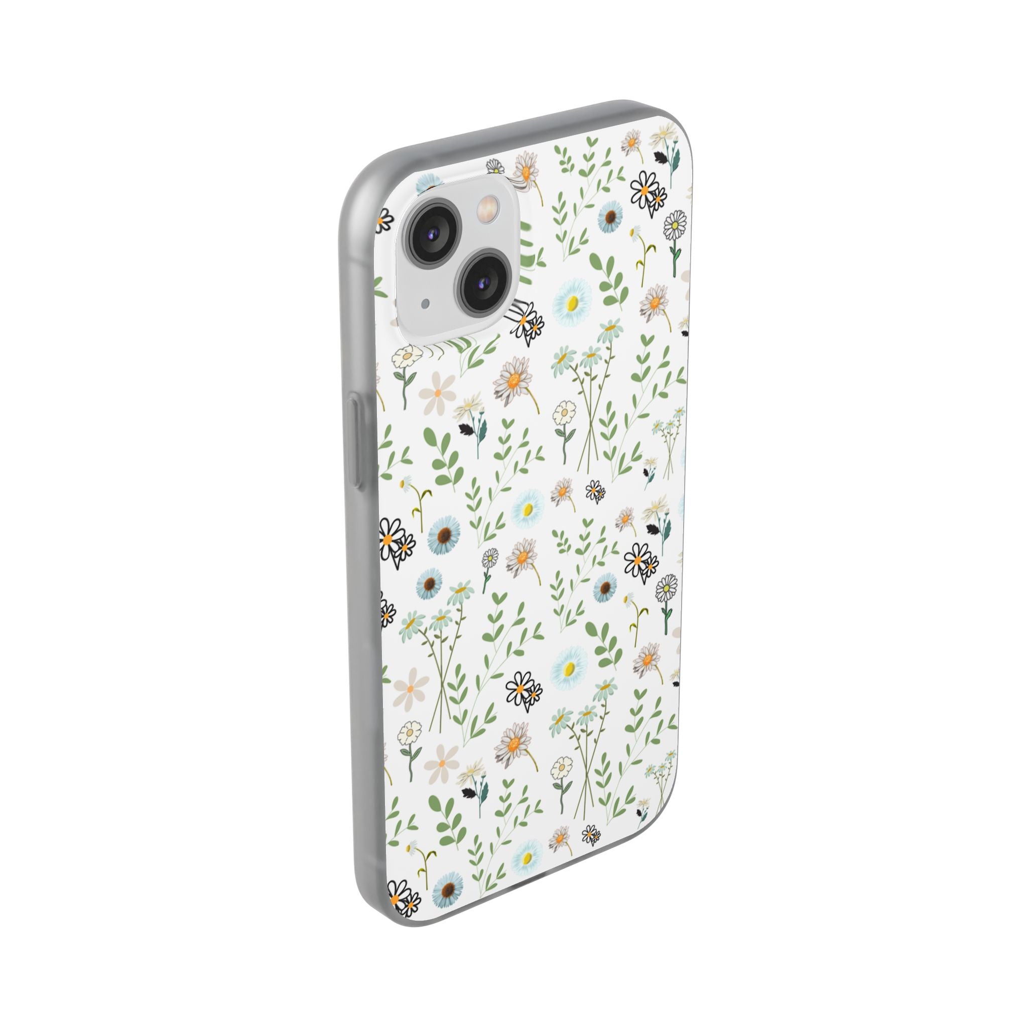 Graphic White Daisies Flexi Clear Cases for Most Phone Types (FWS)