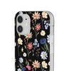Wildflowers Painted Black Flexi Clear Case for Most Phone Types