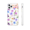 Floral White Flexi Clear Cases for Most Phone Types