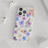 Floral White Flexi Clear Cases for Most Phone Types
