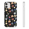 Wildflowers Painted Black Flexi Clear Case for Most Phone Types