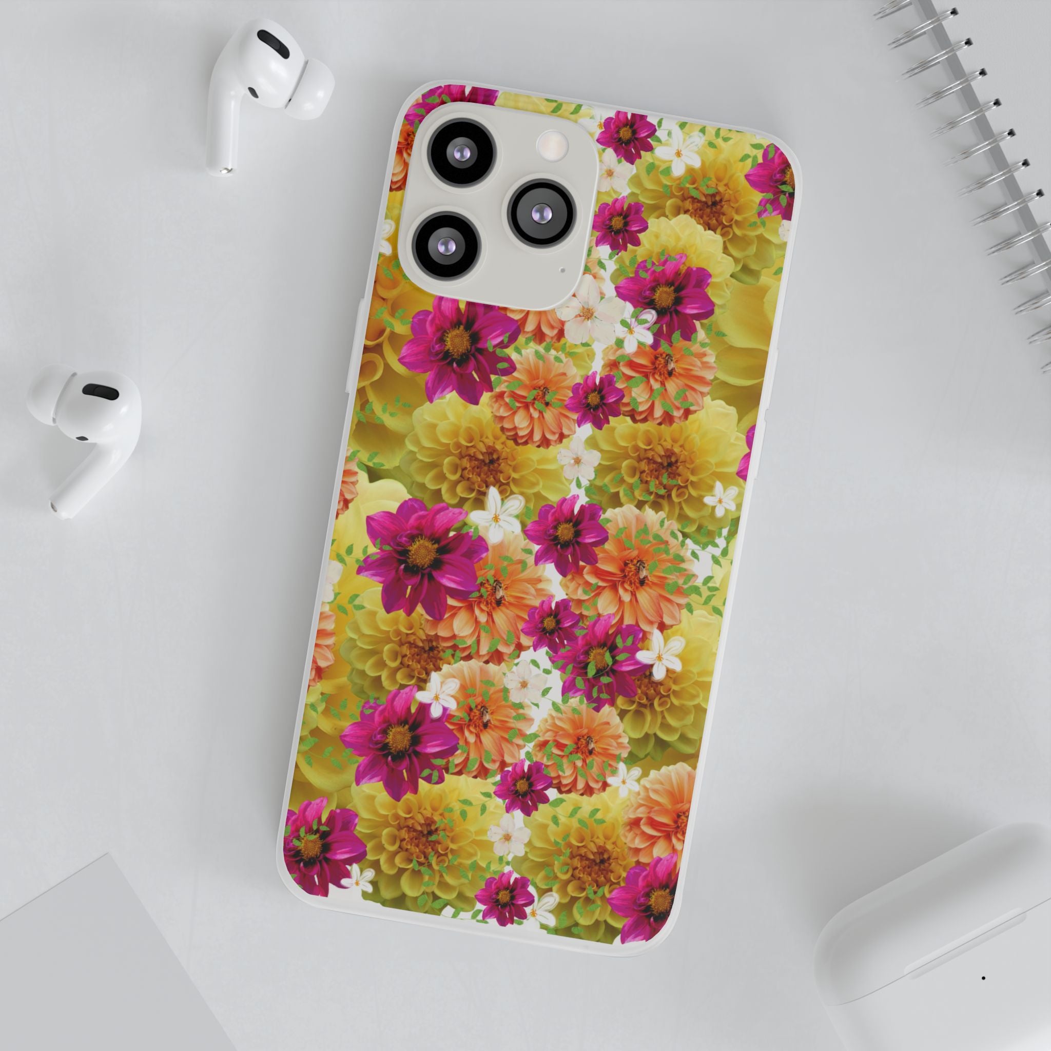 Graphic Dahlias 2 Flexi Cases for Most Phone Types