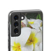 Fresh White Frangipanis Flexi Clear Cases for Most Phone Types (FWS)