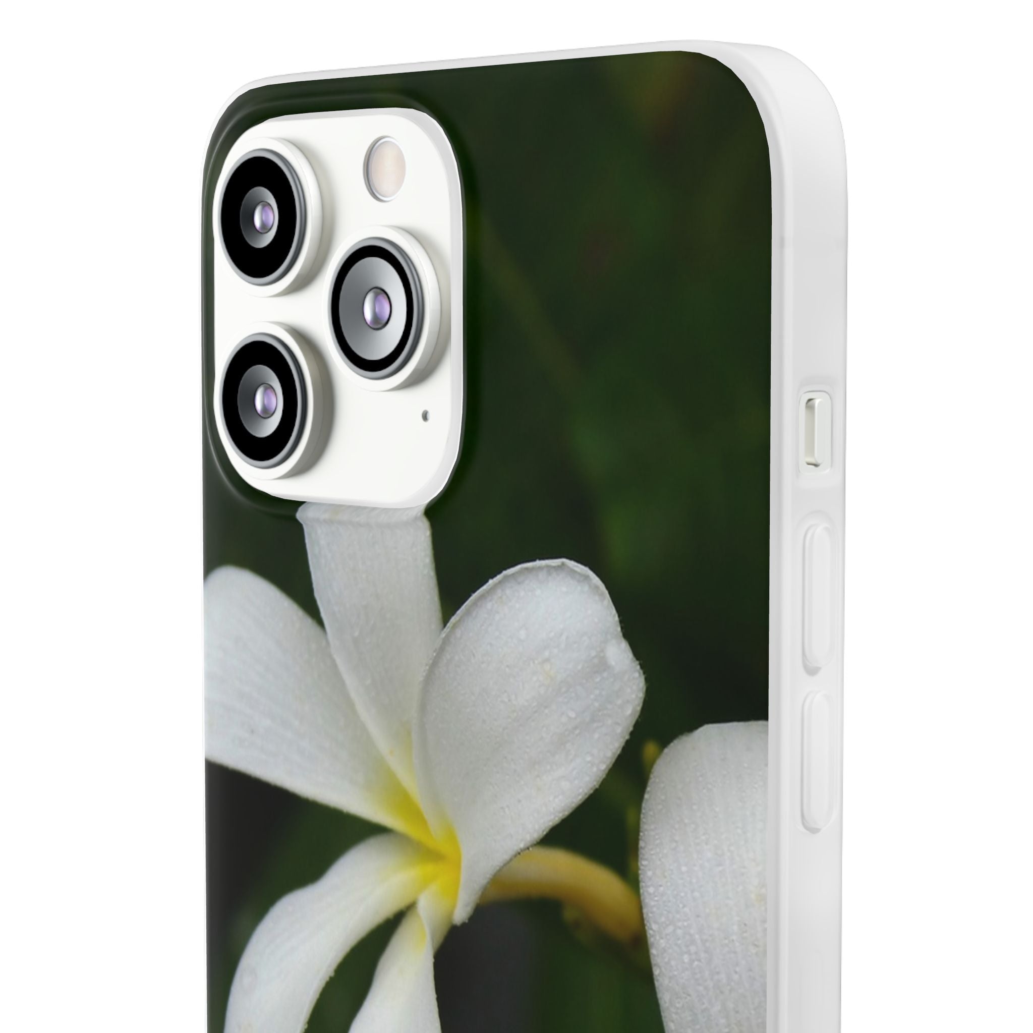 White Frangipanis Flexi Clear Cases for Most Phone Types (FWS)