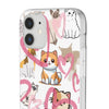 Cats Love White Flexi Clear Cases for Most Phone Types (FWS)
