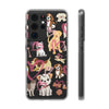 Dogs Love Black Flexi Clear Cases for Most Phone Types (FWS)