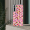 Happy Cake Pink Flexi Clear Cases for Most Phone Types (FWS)