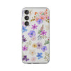 Floral White Flexi Clear Cases for Most Phone Types