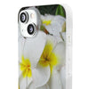 Fresh White Frangipanis Flexi Clear Cases for Most Phone Types (FWS)