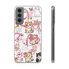 Cats Love White Flexi Clear Cases for Most Phone Types (FWS)