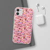 Happy Cake Pink Flexi Clear Cases for Most Phone Types (FWS)