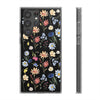 Wildflowers Painted Black Flexi Clear Cases for Most Phone Types (FWS)