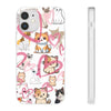 Cats Love White Flexi Clear Cases for Most Phone Types (FWS)