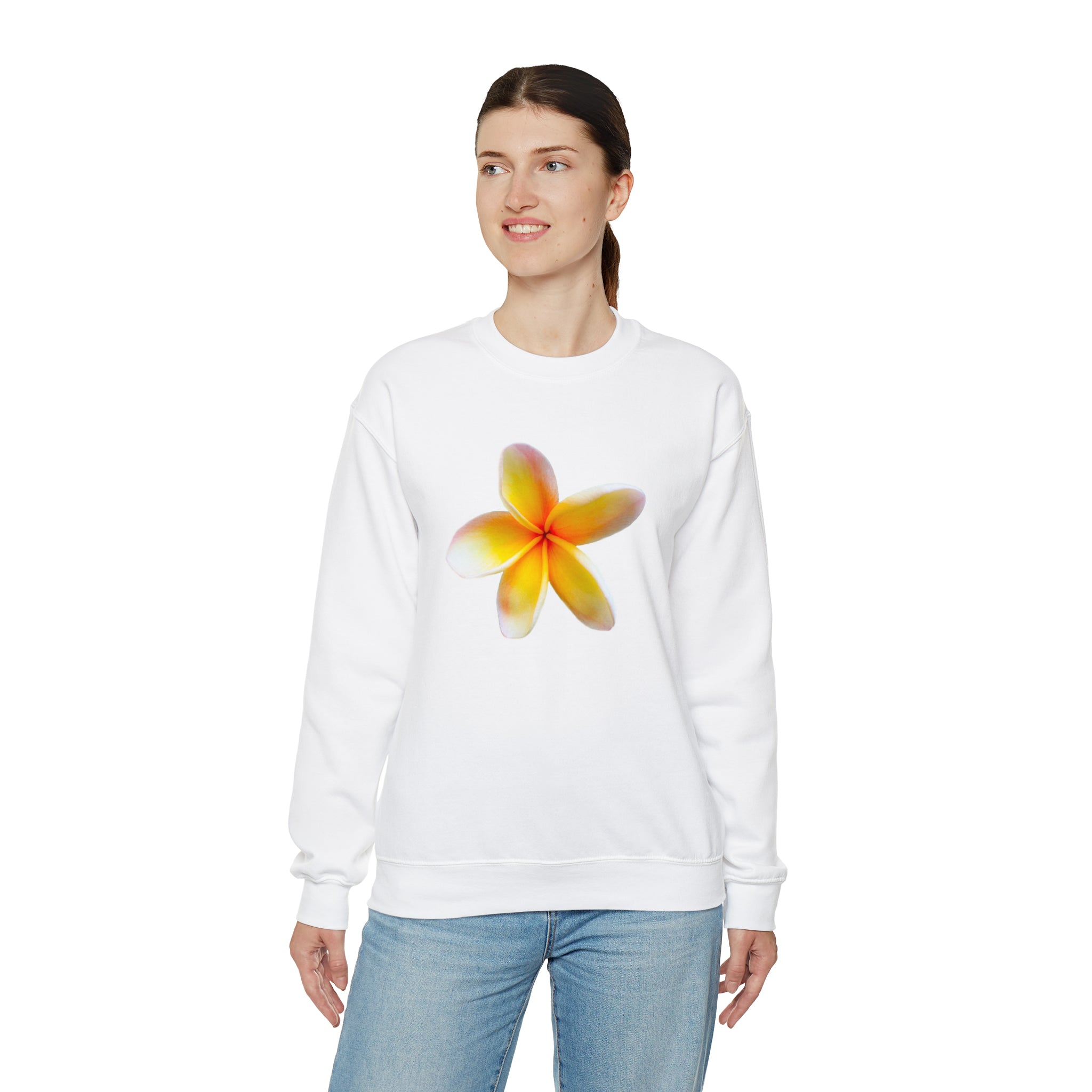 Single Frangipani Heavy Blend™ Crewneck Sweatshirt up to 3 XL