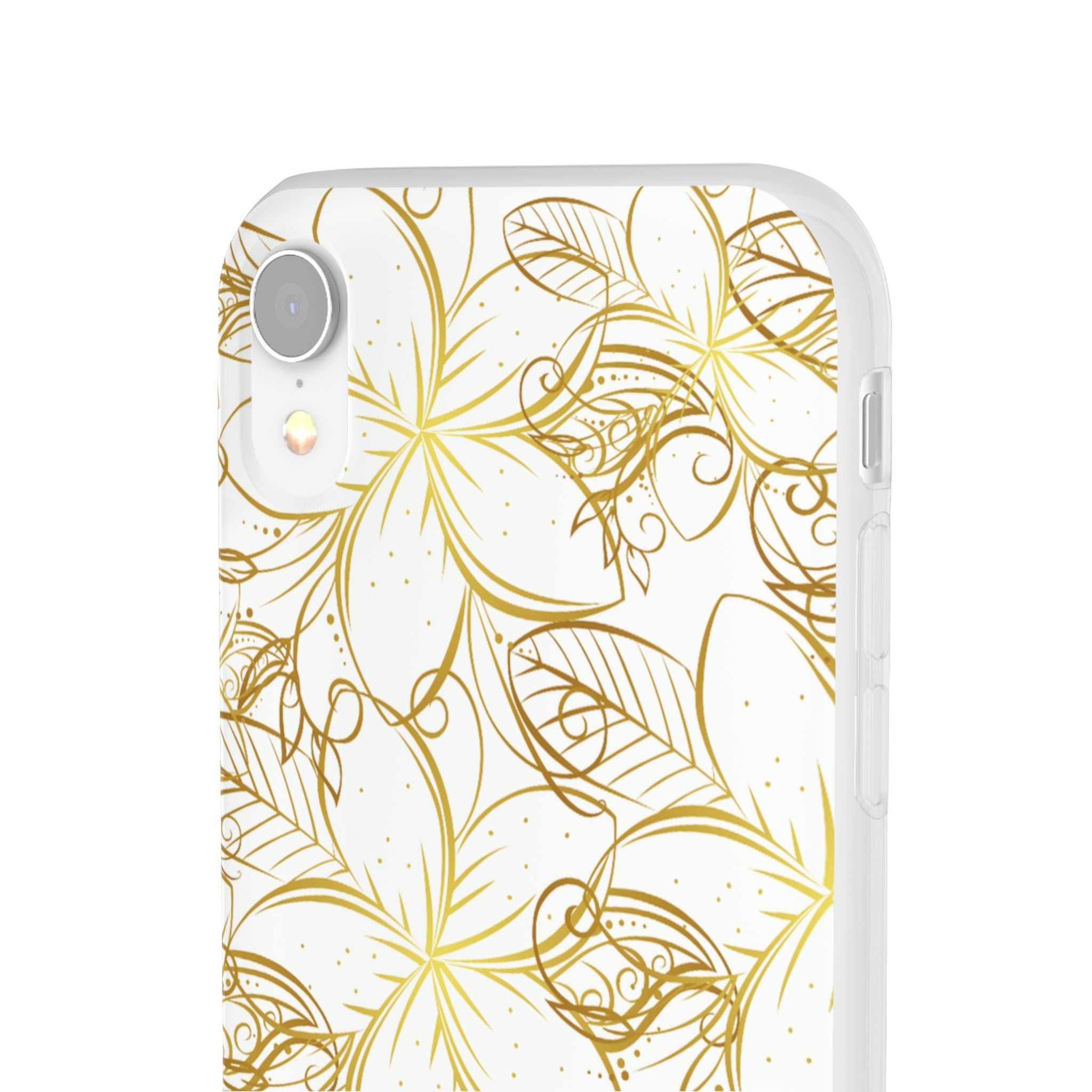 Golden Frangipanis White Flexi Clear Cases for Most Phone Types (FWS)
