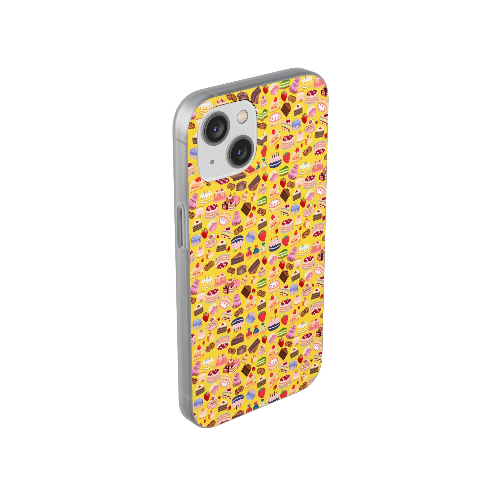 Happy Cake Yellow Flexi Clear Cases for Most Phone Types (FWS)