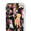 Dogs Love Black Flexi Clear Cases for Most Phone Types (FWS)