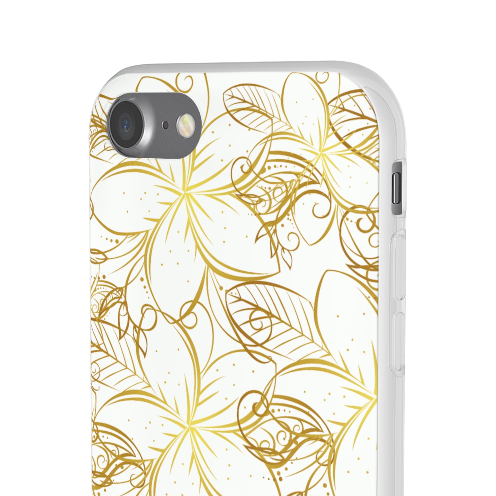 Golden Frangipanis White Flexi Clear Cases for Most Phone Types (FWS)