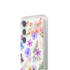 Floral White Flexi Clear Cases for Most Phone Types