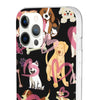 Dogs Love Black Flexi Clear Cases for Most Phone Types (FWS)