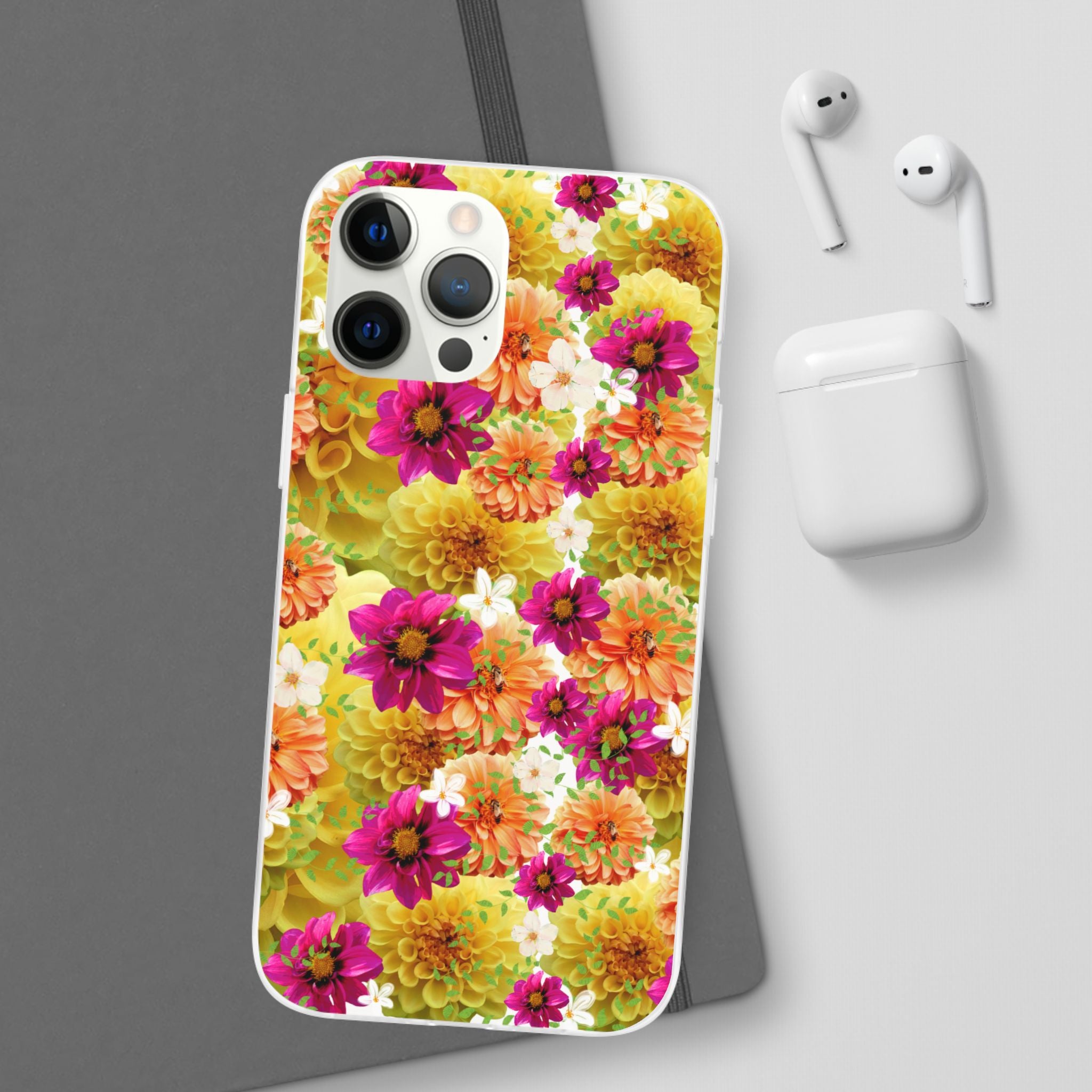 Graphic Dahlias 2 Flexi Cases for Most Phone Types (FWS)