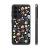 Wildflowers Painted Black Flexi Clear Cases for Most Phone Types (FWS)