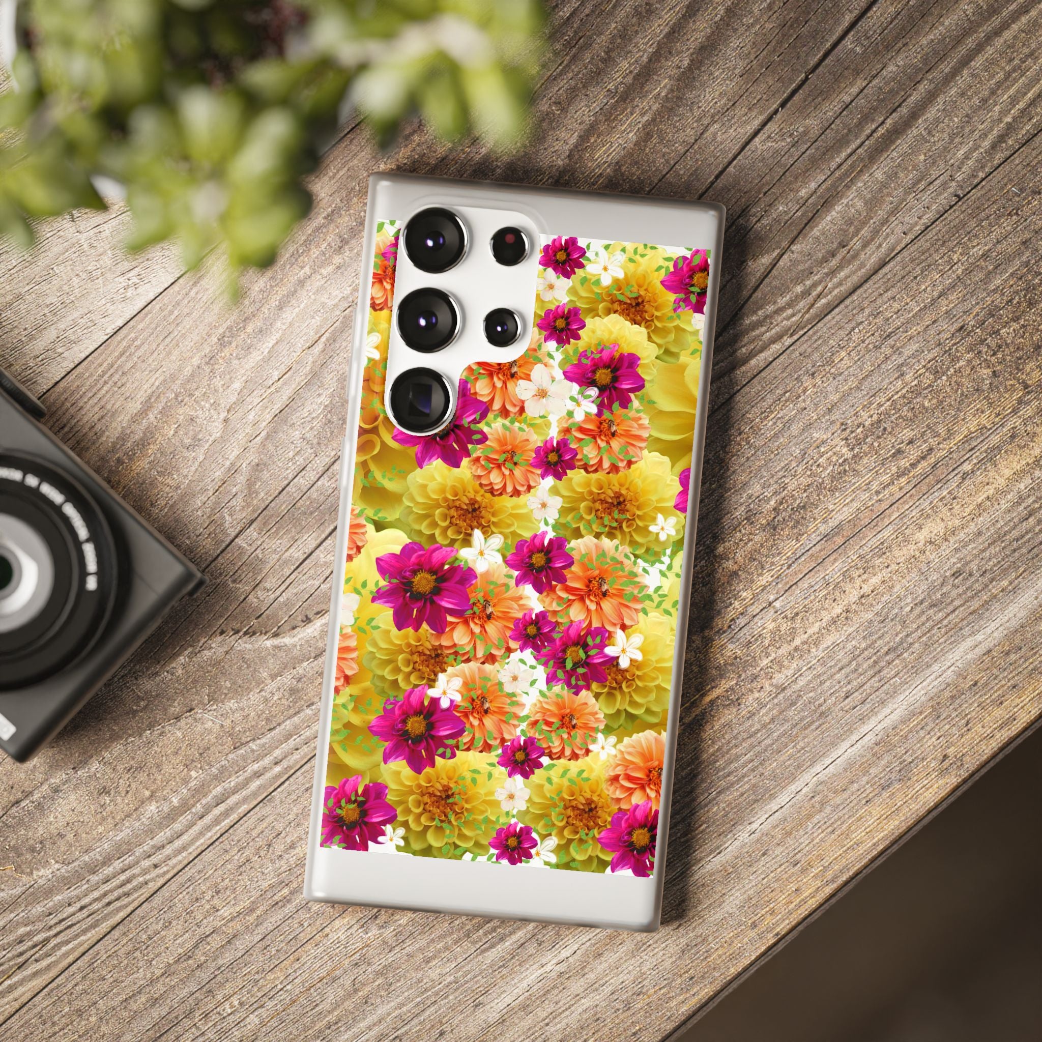 Graphic Dahlias 2 Flexi Cases for Most Phone Types