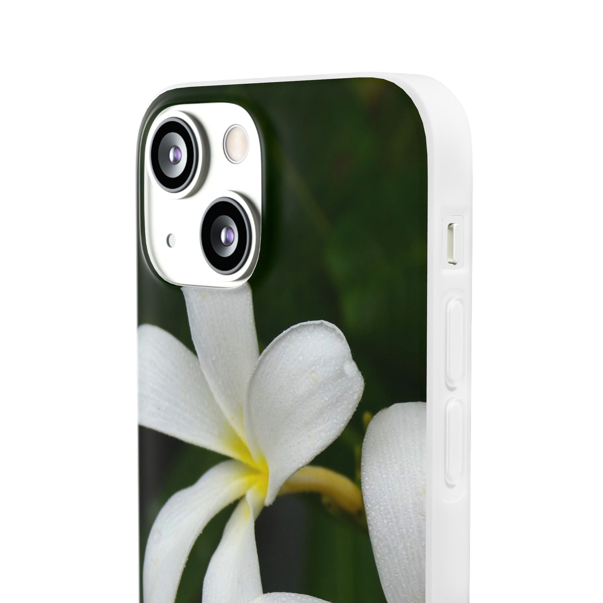 White Frangipanis Flexi Clear Cases for Most Phone Types (FWS)