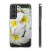 Fresh White Frangipanis Flexi Clear Cases for Most Phone Types (FWS)