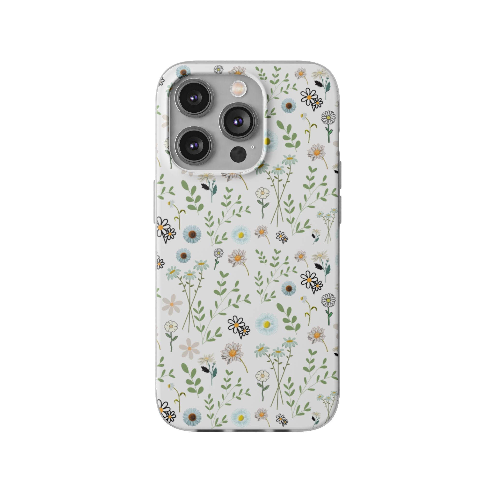 Graphic White Daisies Flexi Clear Cases for Most Phone Types (FWS)