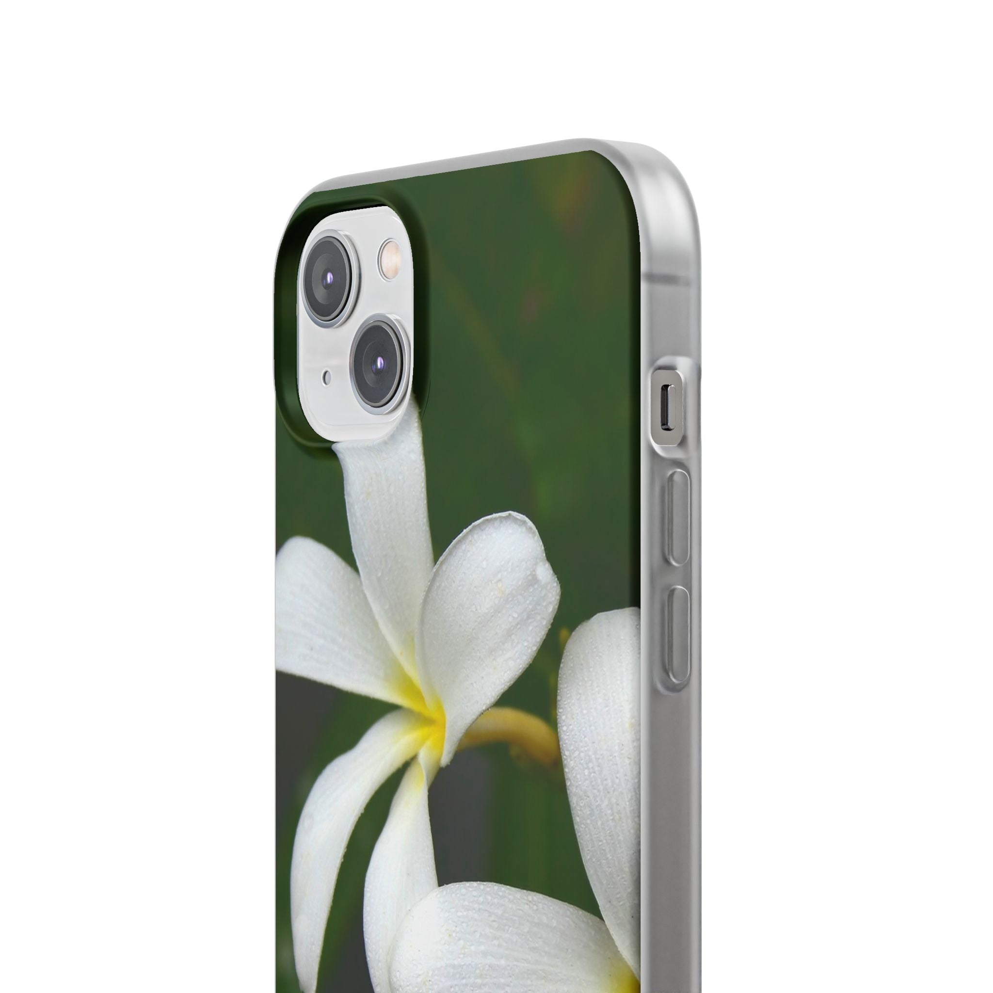 White Frangipanis Flexi Clear Cases for Most Phone Types (FWS)