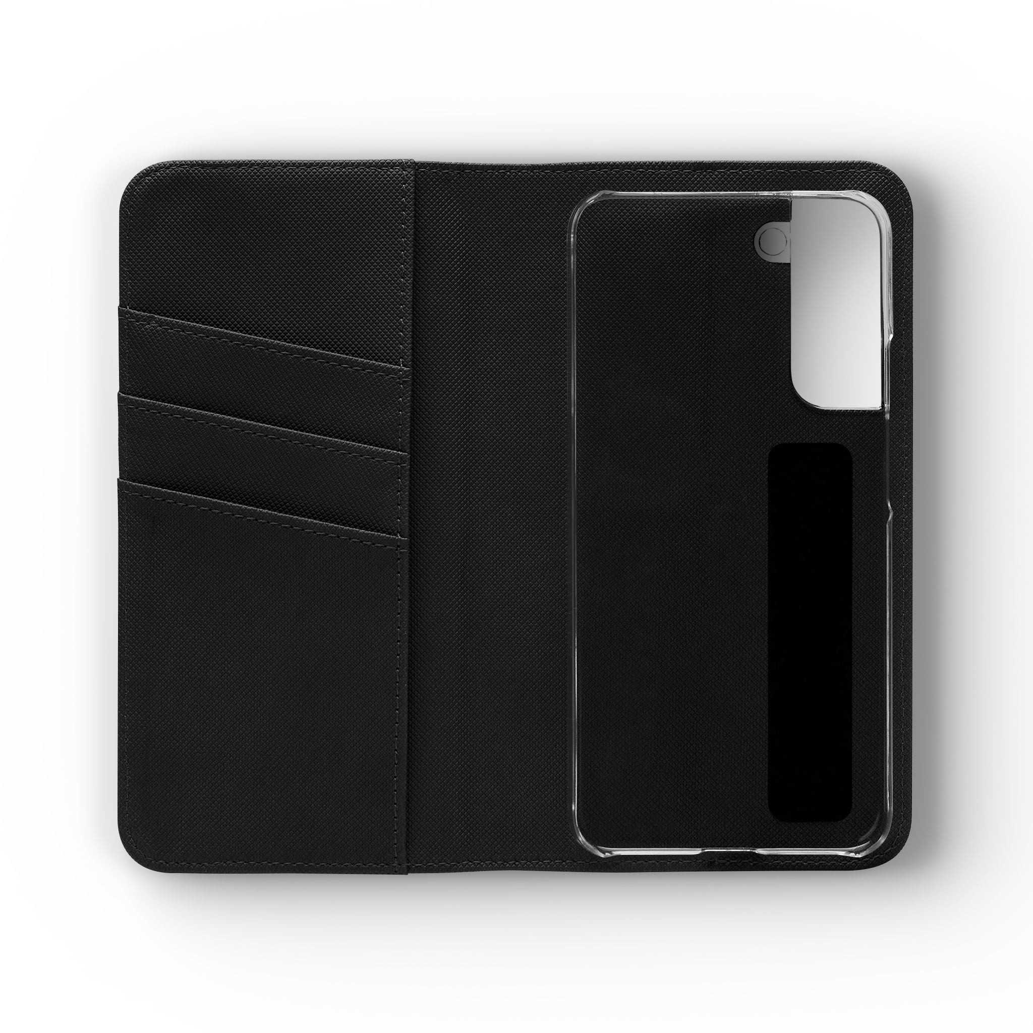 Colourful Feathers Wallet Style Phone Case Vegan Leather