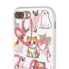 Cats Love White Flexi Clear Cases for Most Phone Types (FWS)