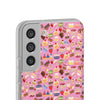 Happy Cake Pink Flexi Clear Cases for Most Phone Types (FWS)
